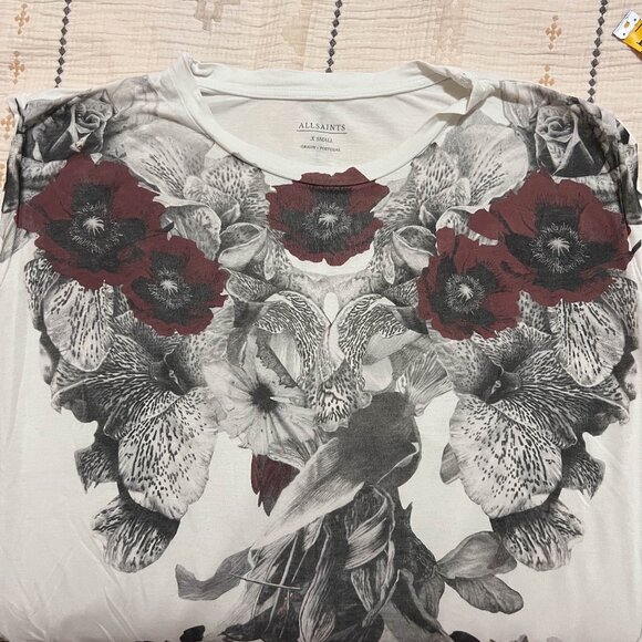 All Saints Floraz T'shirt  Tank Style XS - Picture 9 of 10
